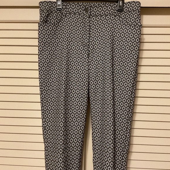 89+ Madison Pants - Woman Stretch Pants Black/white Light Silver Metallic Size US 16